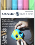 Schneider Paint-It 310 akryylimaalikynät 2 mm, pastelli